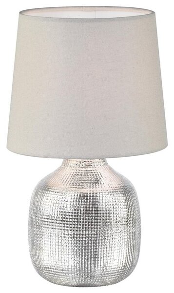 Stolní lampa MISTY bílá/stříbrná