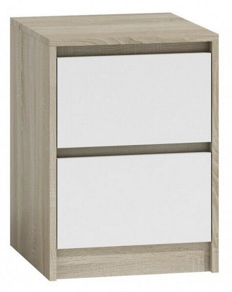 Noční stolek KARIN dub sonoma/bílá 1+1 ZDARMA (40 x 55) cm