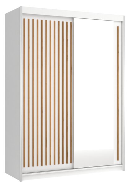 ARK - Šatní skříň ROSE, Bílá/Zlatá 150 cm