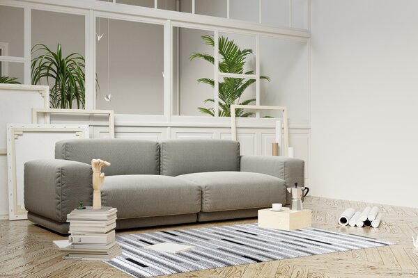 Berfin Dywany, Kusový koberec Lagos 1053 Grey (Silver), 80x150, šedá, obývací pokoj