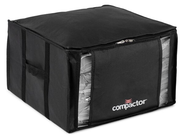 Černý úložný box na oblečení Compactor XXL Black Edition 3D Medium, 125 l