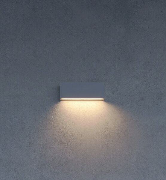 Redo Venkovní LED nástěnné svítidlo Limas, š.22cm, 12W, svícení down, IP65 Barva: Bílá, Stmívání, řízení: bez stmívání