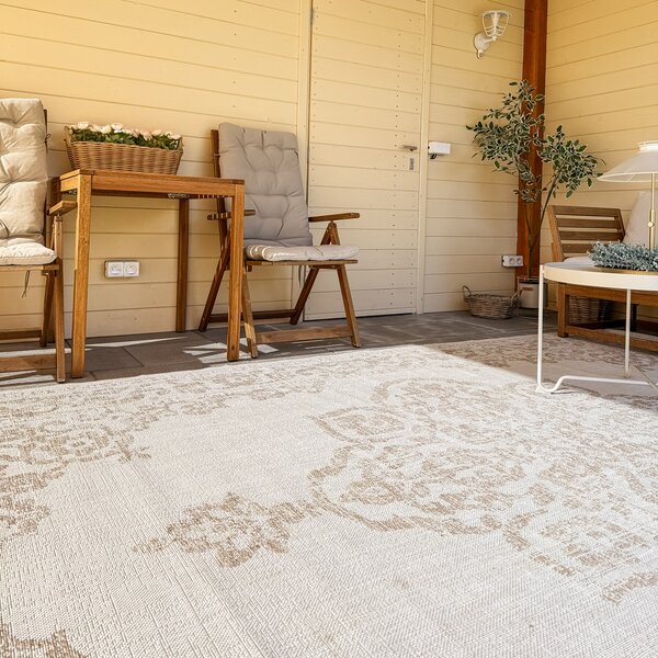 NORTHRUGS Kusový koberec Beach 103854 Cream/Beige – na ven i na doma - 80x150 cm