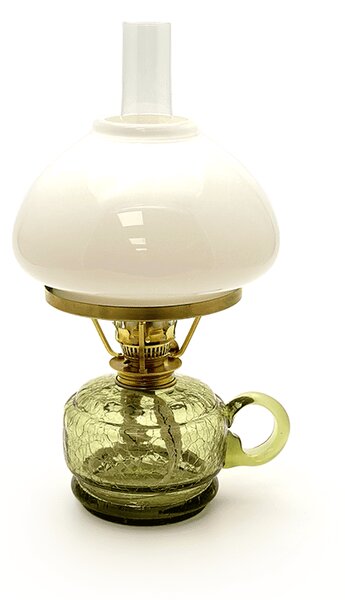 Sklárna Častolovice - Petrolejová lampa s ouškem lesní zelená