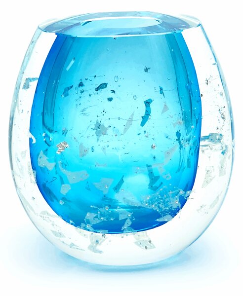 Sklárna Častolovice - Váza Aqua Silver