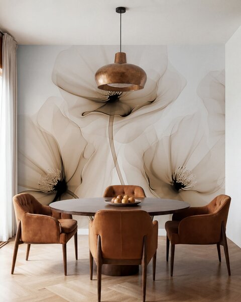 Fototapety Průhledné květiny, Fototapety akvarel, w02696v1 : uwalls.cz