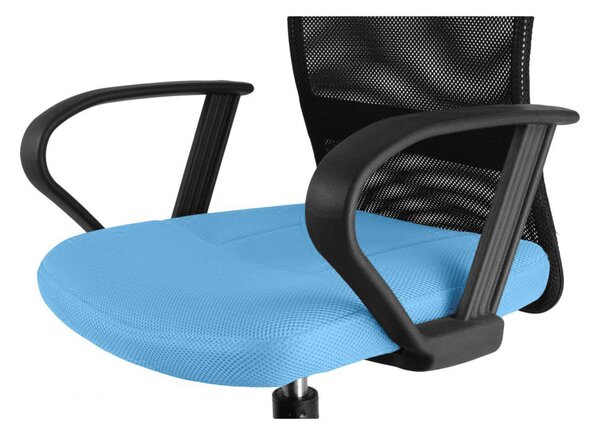 Dětská židle Neoseat MONKEY s podnoží — látka, černá / světle modrá