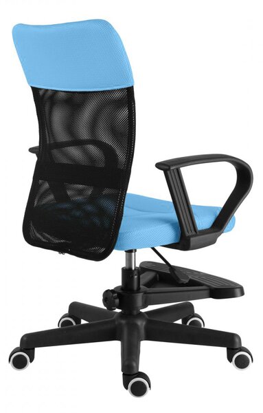 Dětská židle Neoseat MONKEY s podnoží — látka, černá / světle modrá