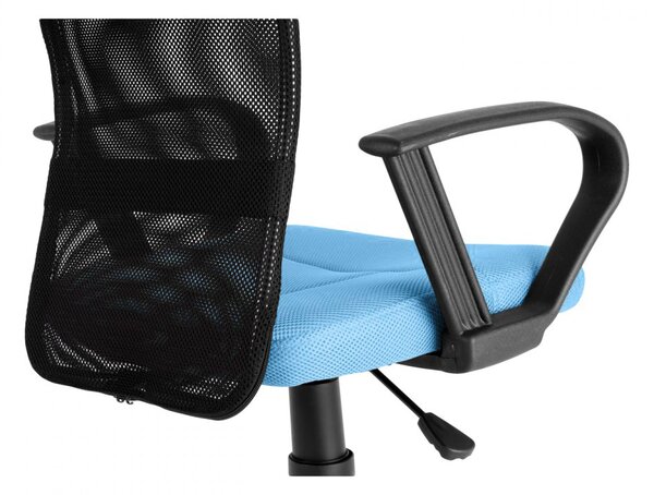 Dětská židle Neoseat MONKEY s podnoží — látka, černá / světle modrá