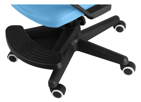 Dětská židle Neoseat MONKEY s podnoží — látka, černá / světle modrá