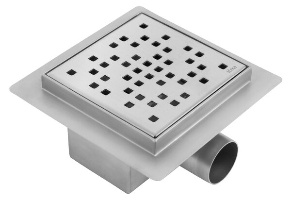 Odtokový žlab REA DOTS Nickel Brush 12x12