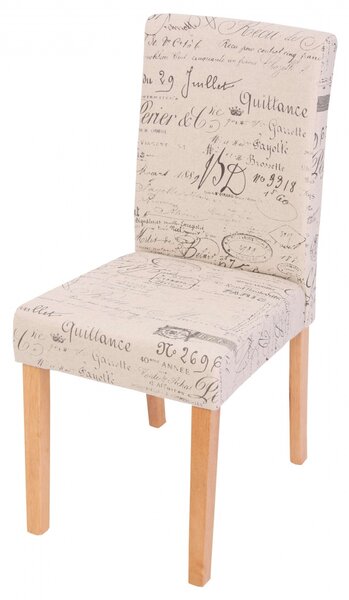 Jídelní židle Litta krémová látka (SET 2 ks) - Světle hnědá