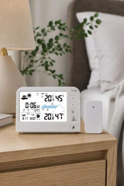 JVD Digitální meteorologická stanice s LED podsvícením JVD RB767.1 (Elektrický adaptér do sítě)