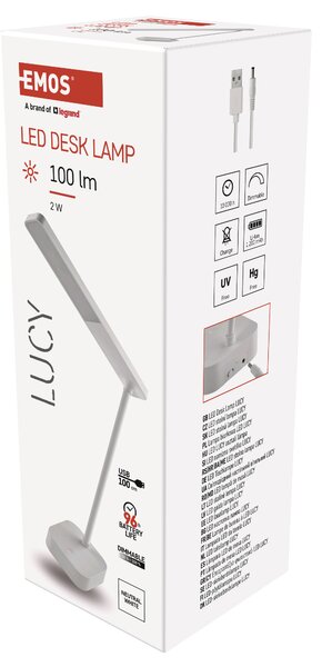 Stolní LED lampa LUCY bílá