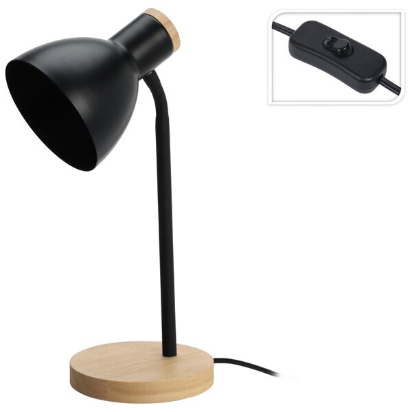 Stolní lampa CHANEL černá/přírodní