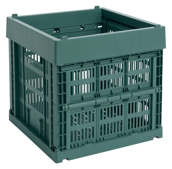 HAY Úložný box Colour Crate, Cube, Dark Green