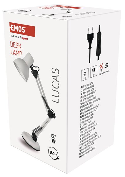 Stolní lampa LUCAS bílá