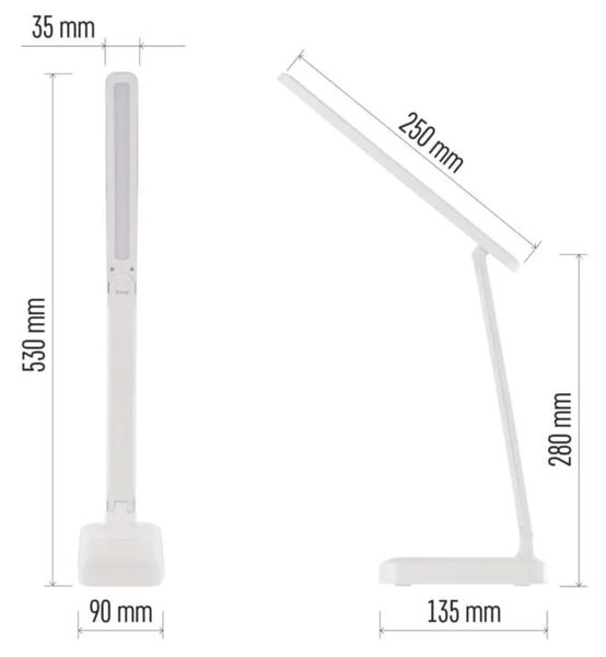 Stolní LED lampa AMY bílá