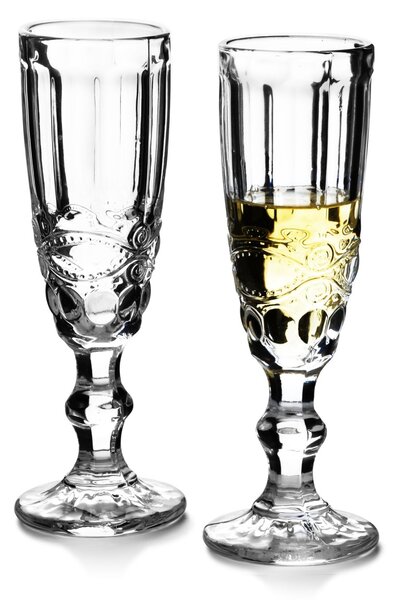 Affekdesign Sada 6 sklenic na šampaňské ELISE SWEET 165 ml čirá