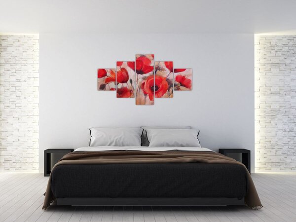 Obraz - Vlčí máky (125x70 cm)
