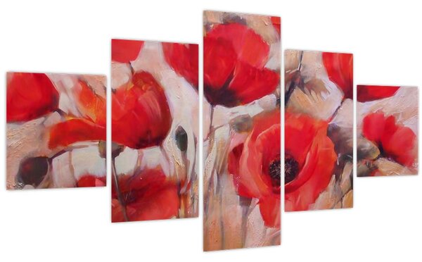 Obraz - Vlčí máky (125x70 cm)
