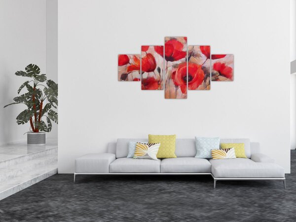 Obraz - Vlčí máky (125x70 cm)