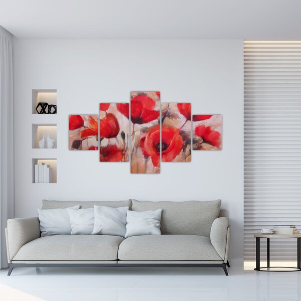 Obraz - Vlčí máky (125x70 cm)