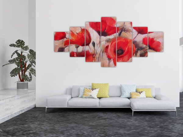 Obraz - Vlčí máky (210x100 cm)