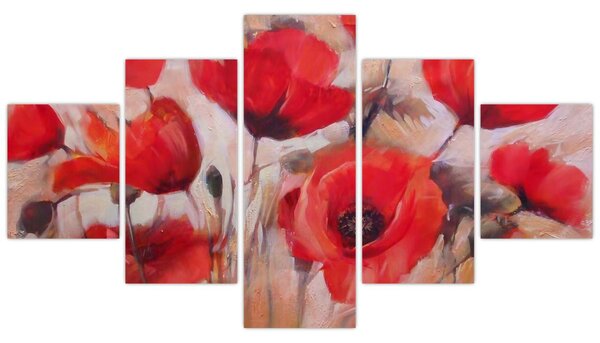 Obraz - Vlčí máky (125x70 cm)