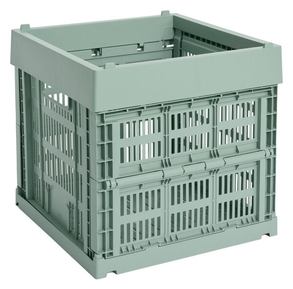 HAY Úložný box Colour Crate, Cube, Sage Green