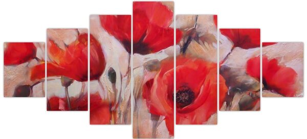 Obraz - Vlčí máky (210x100 cm)