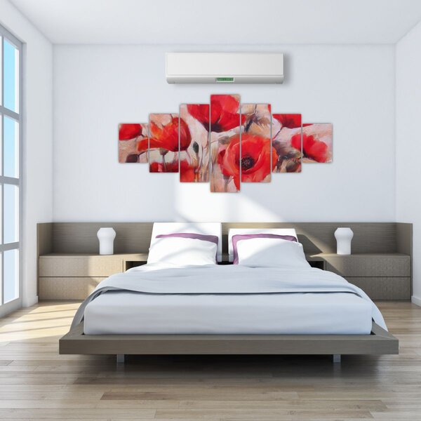 Obraz - Vlčí máky (210x100 cm)