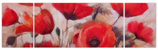 Obraz - Vlčí máky (170x50 cm)