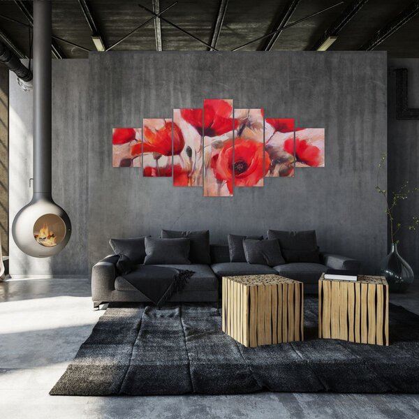 Obraz - Vlčí máky (210x100 cm)