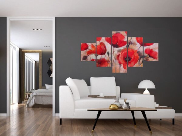 Obraz - Vlčí máky (125x70 cm)