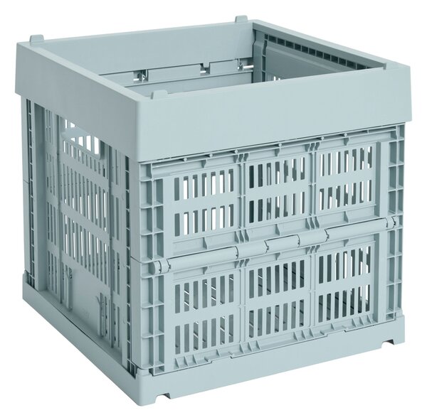 HAY Úložný box Colour Crate, Cube, Dusty Blue