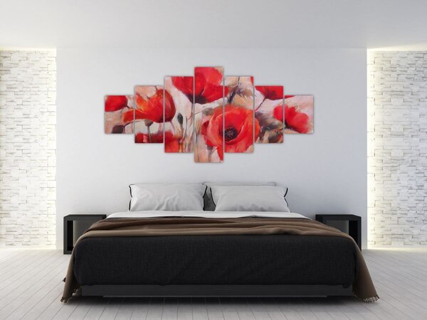 Obraz - Vlčí máky (210x100 cm)
