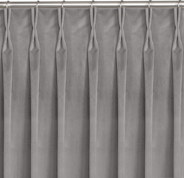 Filumi Závěs Homede Vila s řasící páskou Flex 9,5 cm a dvojitým záhybem šedý, velikost 135x225