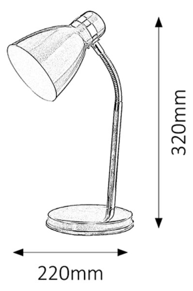Stolní lampa PATRIC bílá