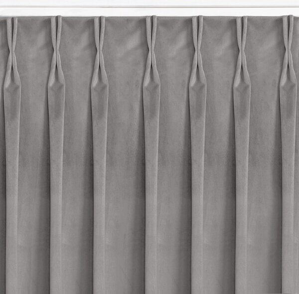 Filumi Závěs Homede Vila s řasící páskou Flex 9,5 cm a dvojitým záhybem šedý, velikost 135x225