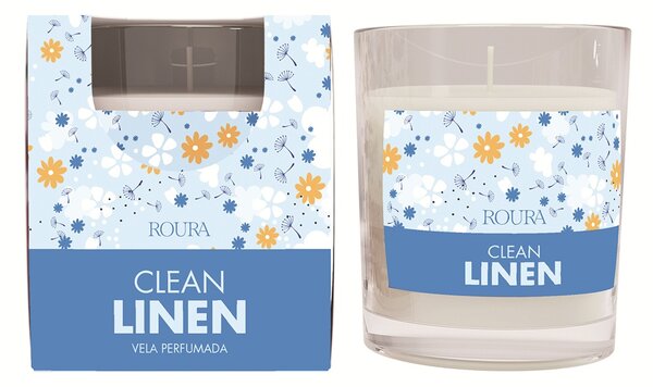 ROURA Clean Linen Vonná svíčka, 125 g