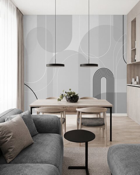 Fototapety Stylové minimalistické oblouky, Fototapety abstraktní, w02826v1 : uwalls.cz
