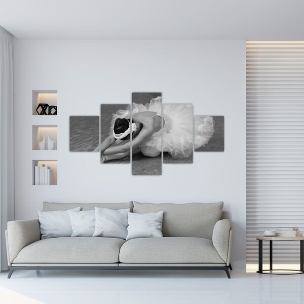 Obraz - Baletka, černobílá (125x70 cm)