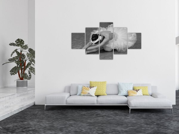 Obraz - Baletka, černobílá (125x70 cm)