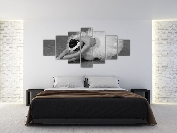 Obraz - Baletka, černobílá (210x100 cm)