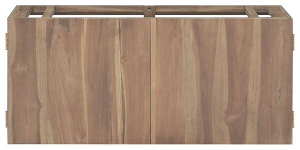 Nástěnná koupelnová skříňka 90 x 39 x 40 cm masivní teak