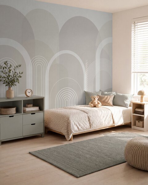 Fototapety Geometrické oblouky boho, Fototapety abstraktní, w02935v1 : uwalls.cz
