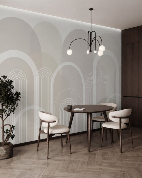 Fototapety Geometrické oblouky boho, Fototapety abstraktní, w02935v1 : uwalls.cz