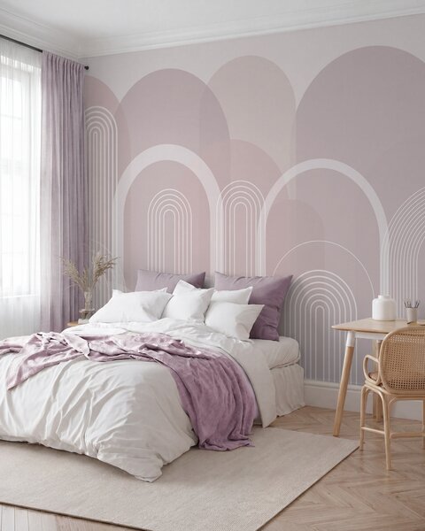 Fototapety Geometrické oblouky boho, Fototapety abstraktní, w02935 : uwalls.cz