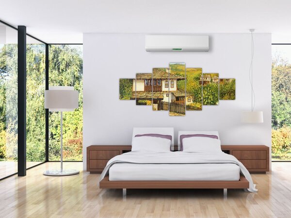 Obraz - Chaloupky v létě (210x100 cm)
